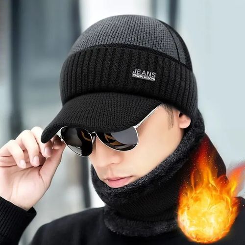 Chapeau En Laine Acrylique Pour Les Hommes Et Les Hommes,Protection Contre Le Froid Et La Chaleur En Plein Air,