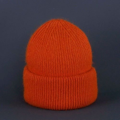 Bonnets En Fourrure De Lapin Doux Et Chauds Pour Femmes,Chapeau Moelleux,Casquette En Tricot Pour Femme,Crânes Angoreux,Hiver,2023