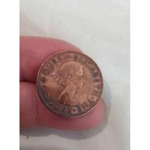 Monnaie Half Penny Nouvelle Zélande 1961