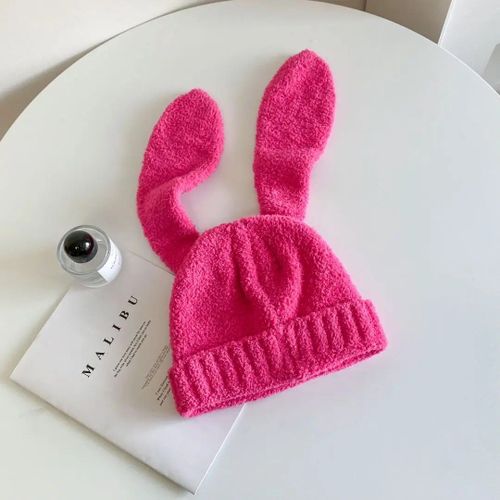 Bonnet De Masque De Ski Épais En Poils D'agneau Pour Femme,Cagoule De Style Fille Épicée,Oreille De Lapin 3d,Chapeau De Petite Amie,Temps D'aventure,Hiver