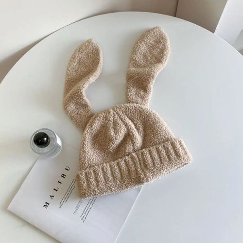 Bonnet De Masque De Ski Épais En Poils D'agneau Pour Femme,Cagoule De Style Fille Épicée,Oreille De Lapin 3d,Chapeau De Petite Amie,Temps D'aventure,Hiver