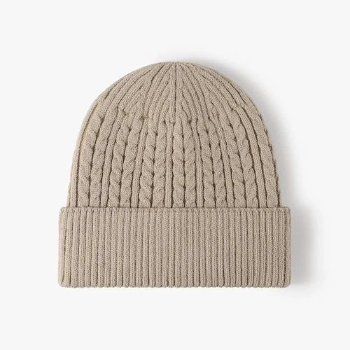 Casquette En Laine Jacquard Pour Hommes Et Femmes,Oreillettes Rembourrées,Show Face,Petit Bonnet Froid Épais,Extérieur,Chaud,Sans Bord,Hiver
