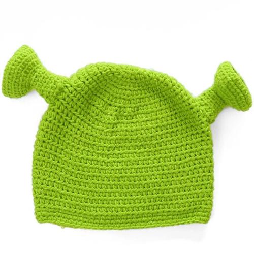 Chapeaux D'hiver Pour Femmes Et Hommes,Cagoule Monster Shrek,Chapeau En Laine,Créatif Et Drôle,Bonnet Pure Hand