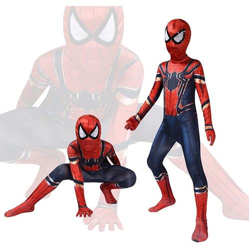 Aomig Spider Costume Enfants 3D Anime Déguisement Spider Enfants, Costume  super héros aver Masques, Cosplay Costume De Carnaval d'halloween,  Extensible Onesies Fête Costume (100-150CM)