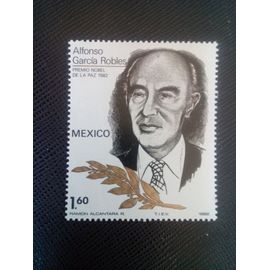 Timbre Mexique Y T 1002 C. Alfonso Garcia Robles, Une Branche De Laurier 1982 ( 040507 )