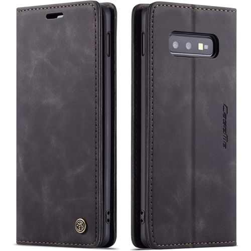 Coque Samsung Galaxy S10e,Anti-Choc Premium Flip Case Etui,Noir