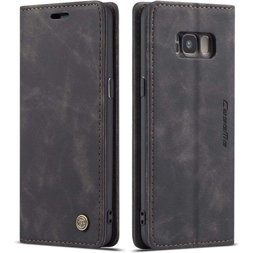 Coque Samsung Galaxy S8,Anti-Choc Premium Flip Case Etui,Noir