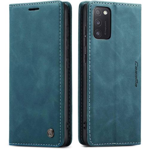 Coque Samsung Galaxy A41,Anti-Choc Premium Flip Case Etui,Bleu