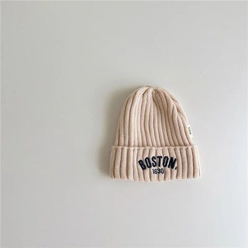 Bonnet Brodé Pour Bébé,Bonnet Pour Fille Et Garçon,Bonnet Chaud Pour Tout-Petits,Bonnet À Rayures Pour Enfants,Chapeaux Pour Filles Et Garçons,Lettres À La Mode,Y2y
