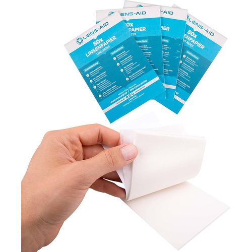 Papier de Nettoyage Lentille Photo 200 Feuilles de Papier Nettoyant Objectif Photo Résistant à la Déchirure ou Lingette Objectif Photo (4x50pcs)