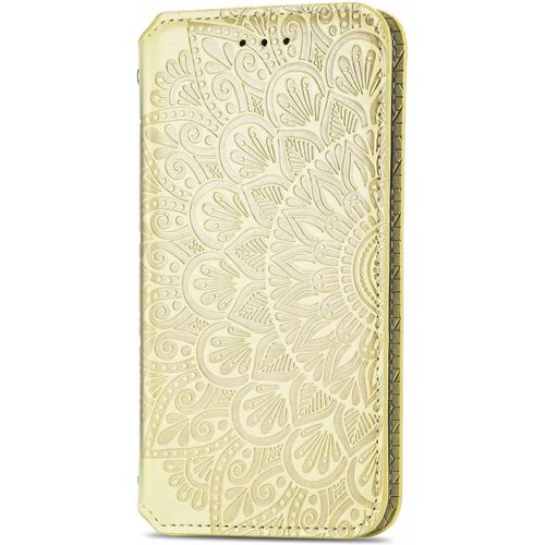 Pour Telephone Realme C21y/Realme C25y Etui, Premium Pu + Tpu Motif En Relief Retourner Cuir Coque Anti Chute Case Cover, Jaune