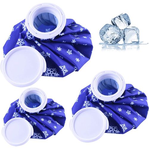 Sac De Glace (3 Tailles),3pcs Poche De Glace Petite Poche À Glace Reutilisable Vessie De Glace Poche Chaud Froid Poche De Glace Packs De Thérapie De Premiers Soins Pour Soulagement De Douleur