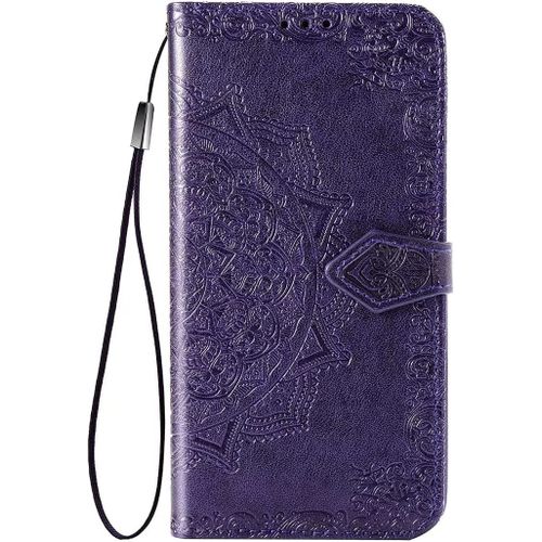 Pour Coque Xiaomi 13, Premium Pu Motif En Relief, Violet