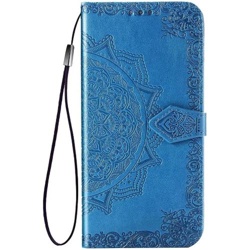 Pour Coque Xiaomi 13, Premium Pu Motif En Relief, Bleu