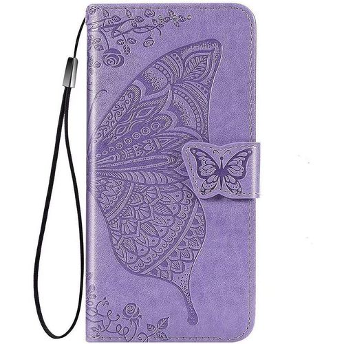 Pour Coque Xiaomi Poco X3 Nfc (Pocophone X3 Nfc), Premium Pu Motif En Relief, Violet