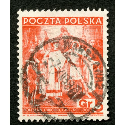 Timbre Oblitéré Poczta Polska, Boleslaw Chrobry Gniezno 1000, Gr 5, Boratynski, Dutczynski