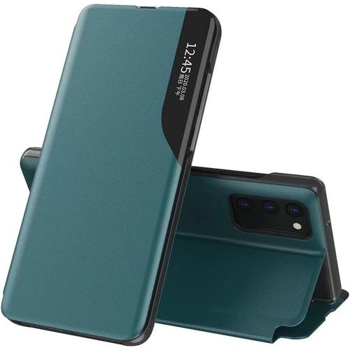 Coque Oppo Find X5 Pro, Prime Case Cover Clear Miroir Afficher Fen¿ºtre Pliable Fonction Stand, Vert