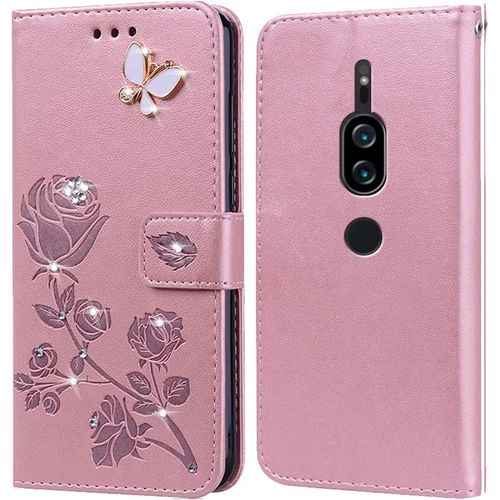 Coque Pour Sony Xperia Xz2 Premium Housse,Fonction De Support,Fente Pour Carte,Tpu,Flip Case Pour Sony Xperia Xz2 Premium(5.8"")