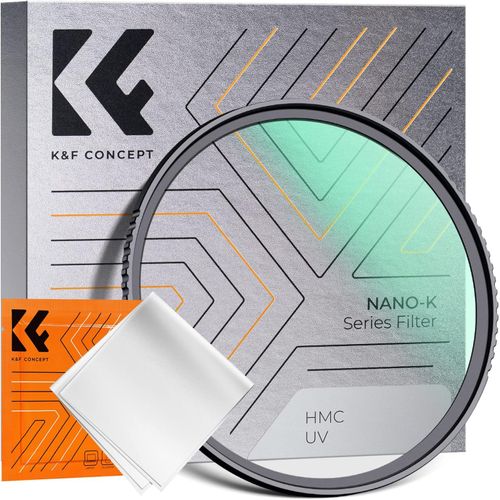 Filtre UV 72mm Filtre de Protection et Chiffons de Nettoyage en Microfibre Multi-Couches avec Revêtement pour Objectif Appareil Photo