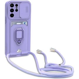 Coque Samsung Galaxy S22 Ultra, Collier Pour Colliers De Cellulaire, Cover De La Case-Pourpre