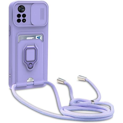Coque Xiaomi Poco X4 Pro 5g, Collier Pour Colliers De Cellulaire, Cover De La Case-Pourpre