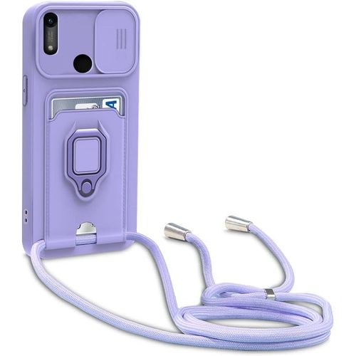 Coque Huawei Honor 8a / Y6 2019, Collier Pour Colliers De Cellulaire, Cover De La Case-Pourpre