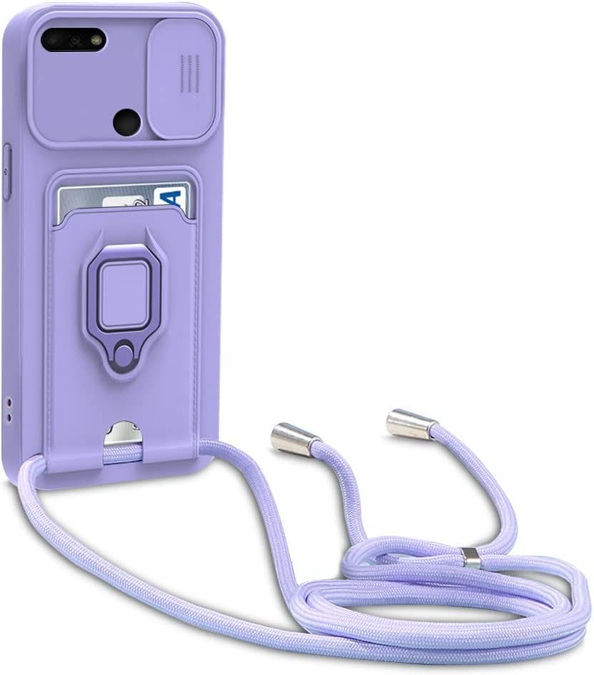 Coque Huawei Y7 2018/Honor 7c, Collier Pour Colliers De Cellulaire, Cover De La Case-Pourpre