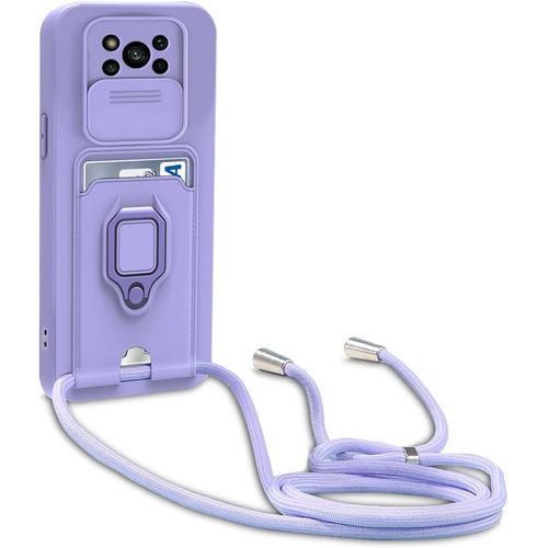 Coque Xiaomi Poco X3 Nfc/Poco X3 Pro, Collier Pour Colliers De Cellulaire, Cover De La Case-Pourpre