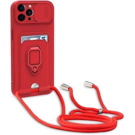 Coque Iphone 12 Pro Max, Collier Pour Colliers De Cellulaire, Cover De La Case-Rouge