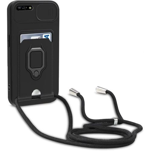 Coque Huawei Y6 2018/Honor 7a, Collier Pour Colliers De Cellulaire, Cover De La Case-Noir