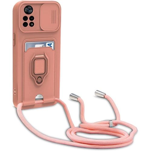 Coque Xiaomi Poco X4 Pro 5g, Collier Pour Colliers De Cellulaire, Cover De La Case-Pink