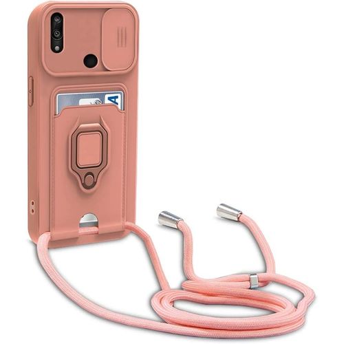 Coque Huawei Y7 2019, Collier Pour Colliers De Cellulaire, Cover De La Case-Pink