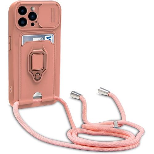 Coque Iphone 14 Pro, Collier Pour Colliers De Cellulaire, Cover De La Case-Pink