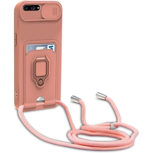 Coque Iphone 8 Plus/7 Plus/6s Plus/6 Plus, Collier Pour Colliers De Cellulaire, Cover De La Case-Pink