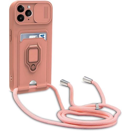 Coque Iphone 11 Pro Max, Collier Pour Colliers De Cellulaire, Cover De La Case-Pink