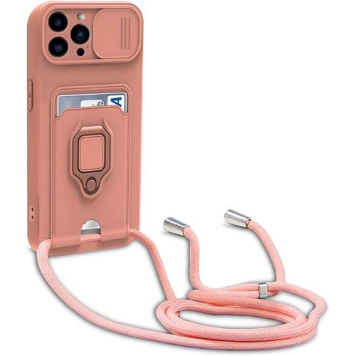 Coque Iphone 13 Pro Max, Collier Pour Colliers De Cellulaire, Cover De La Case-Pink