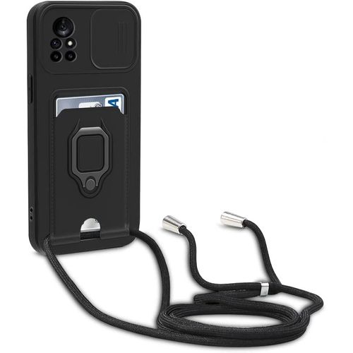 Coque Huawei Nova 8, Collier Pour Colliers De Cellulaire, Cover De La Case-Noir