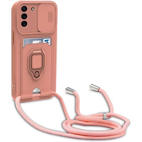 Coque Samsung Galaxy S22 Plus, Collier Pour Colliers De Cellulaire, Cover De La Case-Pink