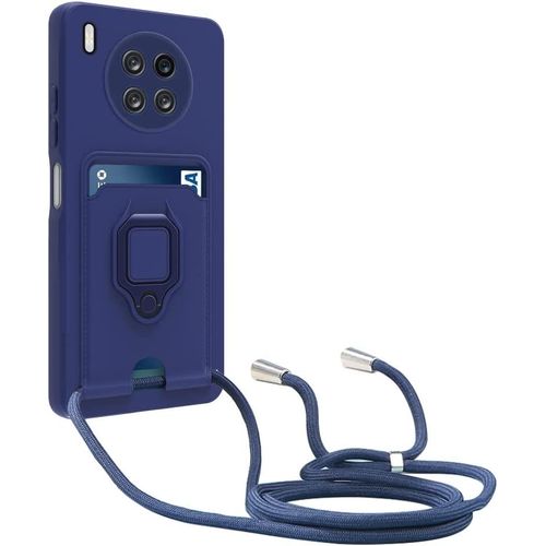 Coque Huawei Nova 8i / Honor 50 Lite, Collier Pour Colliers De Cellulaire, Cover De La Case-Bleu