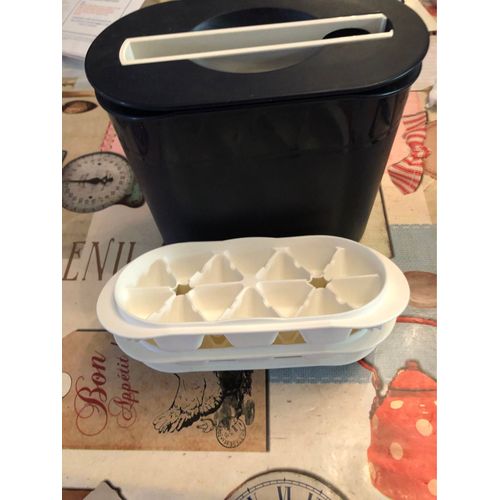Seau À Glaçons Avec Pince Tupperware Bleu Marine Vintage 