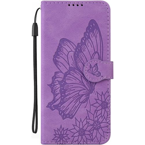 Coque Pour Xiaomi Redmi Note 11 Pro 4g 5g 6.67" Clapet A Rabat [2 Porte Carte] [Magnetique] Flip Cuir Case Motif Dr?Le Bumper Pu Kickstand Cover - Violet