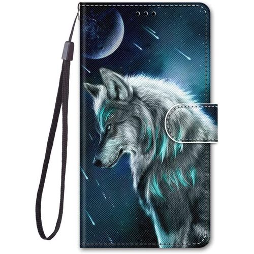 Coque Pour Nokia 2.2 2019 Clapet A Rabat Porte Carte Magnetique Flip Cuir Case Motif Dr?Le Silikon Bumper Pu Kickstand Cover - Loup