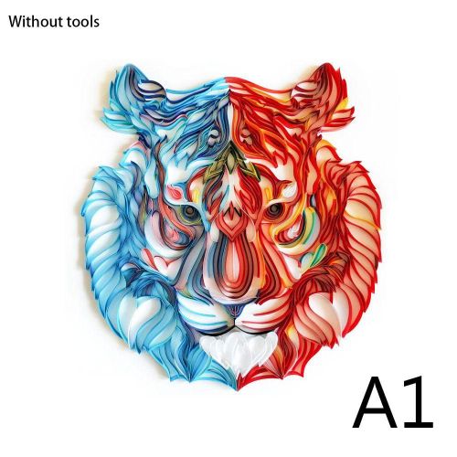 Kit De Papier Quilling De Tigre 3d A4, Bricolage, Artisanat Origami, Décoration De Maison, Outils De Scrapbook, Série Dragon Phoenix, Ensemble D'illustrations Faites À La Main