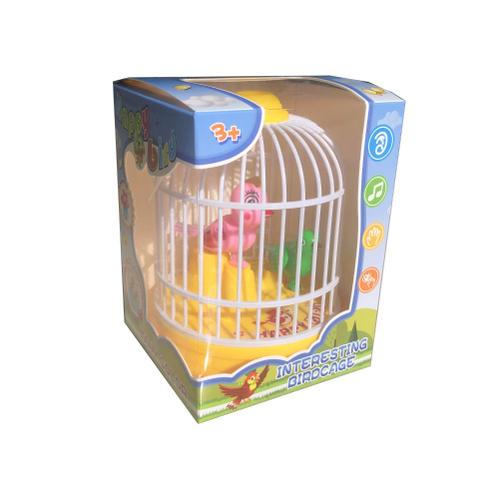 Cage À Oiseaux Avec Commande Vocale, Lumière À Induction, Simulation De Musique, Perroquet, Champignon, Jouets Éducatifs Pour Enfants