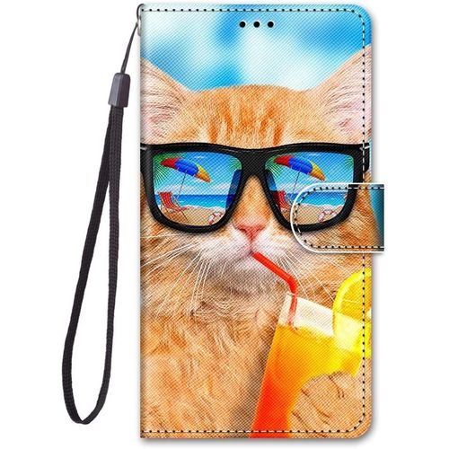 Coque Pour Samsung Galaxy S20 Fe/S20 Lite 4g 5g Clapet A Rabat Porte Carte Magnetique Cuir Case Motif Dr?Le Silikon Bumper Pu Kickstand Cover - Orange