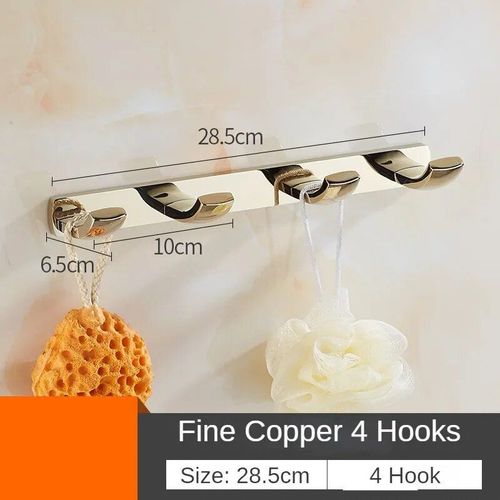 Hoaccessrespiration-Étagère Murale Européenne En Cuivre Doré,Ensemble De Pendentifs,Porte-Papier,Brosse De Toilette,T1 - Type 4 Hook