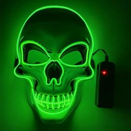 3 pièces/ensemble masque lumineux LED et gants squelette ensemble