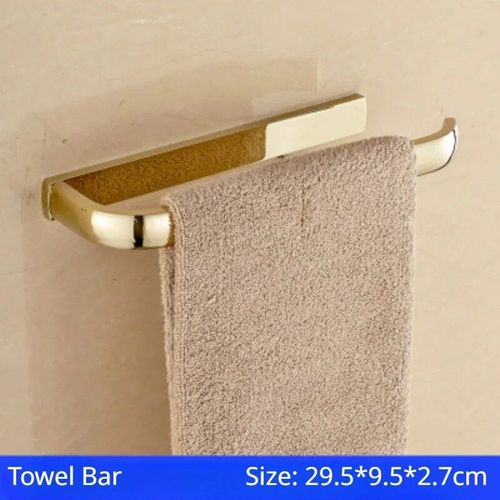 Hoaccessrespiration-Étagère Murale Européenne En Cuivre Doré,Ensemble De Pendentifs,Porte-Papier,Brosse De Toilette,T1 - Type Towel Bar
