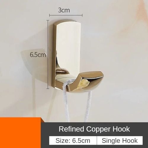 Hoaccessrespiration-Étagère Murale Européenne En Cuivre Doré,Ensemble De Pendentifs,Porte-Papier,Brosse De Toilette,T1 - Type Single Hook