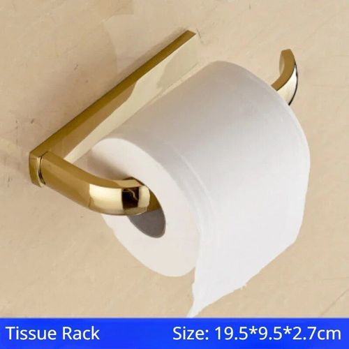 Hoaccessrespiration-Étagère Murale Européenne En Cuivre Doré,Ensemble De Pendentifs,Porte-Papier,Brosse De Toilette,T1 - Type Tissue Rack